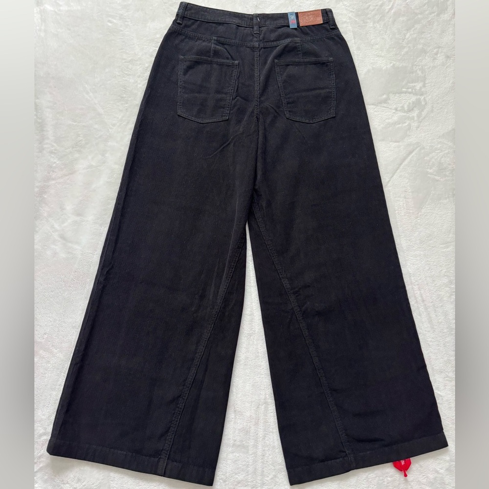 JOHNNY WAS Suki Wide Leg High Rise Black Corduroy Jeans--NWT--31 - Picture 7 of 16